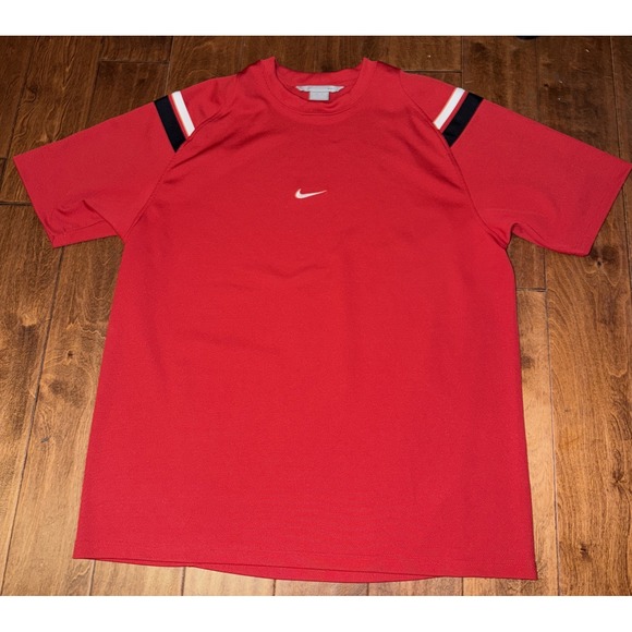Nike Other - Vintage Y2K Nike Shirt Mens Size 2XL Silver Tag Middle Swoosh Red